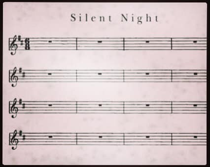 Guitar joke - Silent Night sheet music joke