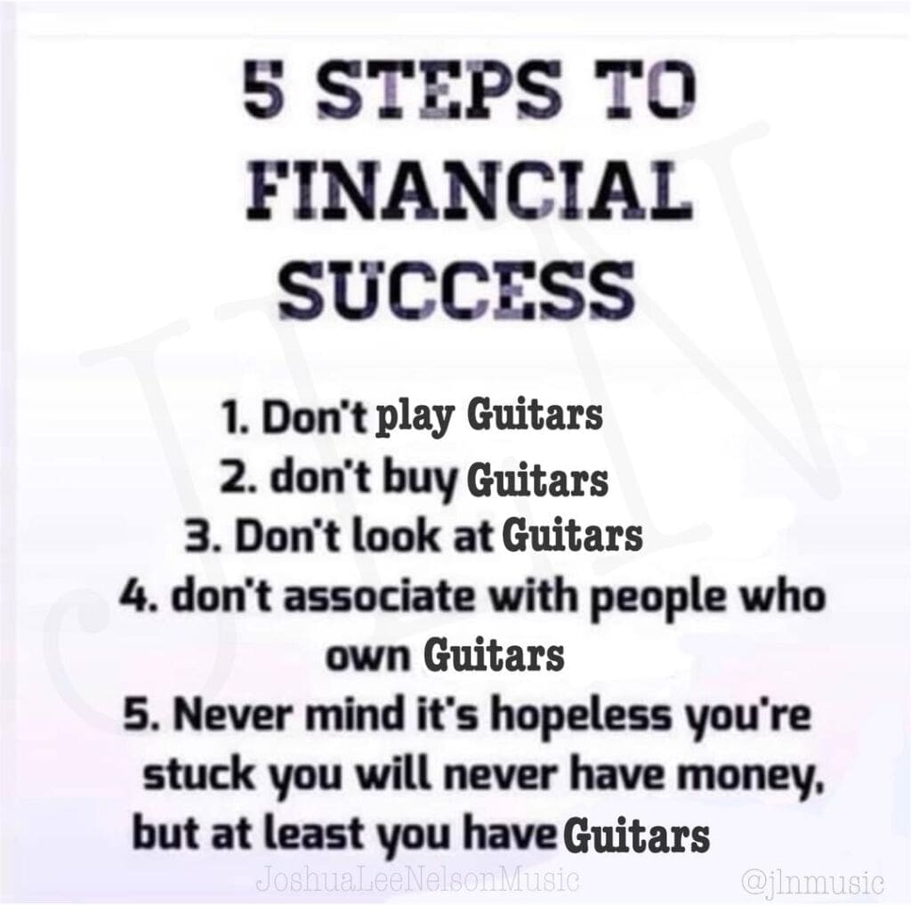 5 Steps to financial success - guitar humour