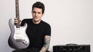 John Mayer with a PRS Silversky