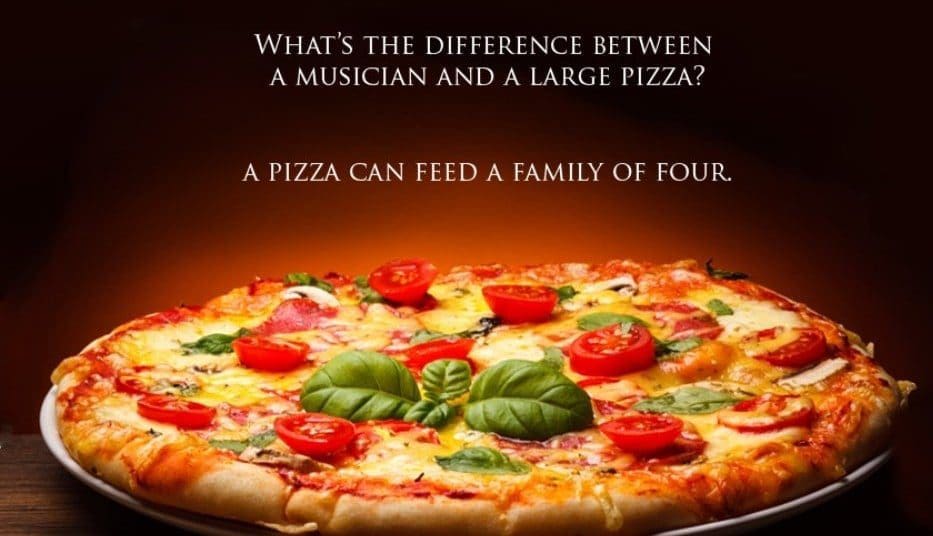 Guitar joke - Musician cant feed a family of four