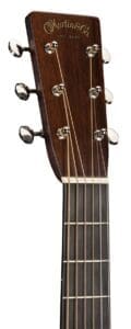 Martin D-28 acoustic guitar headstock and fretboard